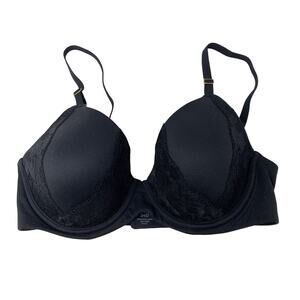 Soma Embraceable Perfect Coverage Bra Womens Size 34D Black Lightly Lined